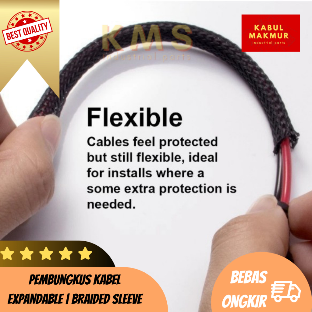 Pembungkus Kabel Expandable | Braided Sleeve / Sleeving 4MM, 6MM, 8MM, 10MM