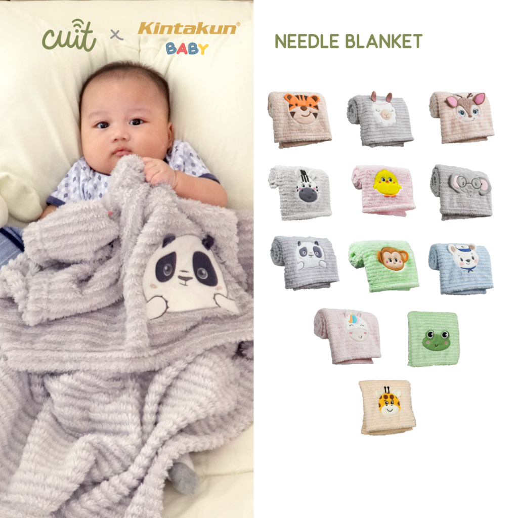 Cuit x Kintakun Needle Blanket Selimut Karakter Anak Ukuran 76 x 102