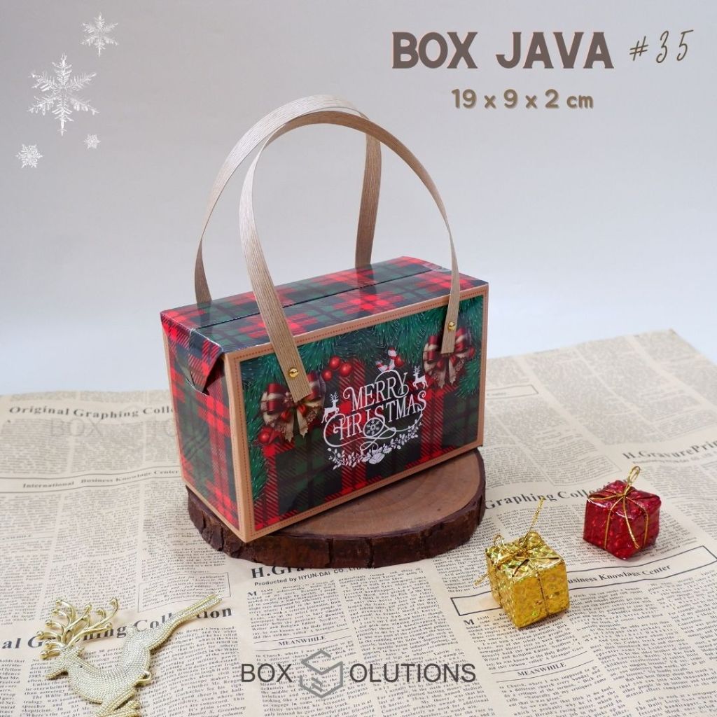 

box java x-mas 35 / box toples christmas hampers - 19x9x12 cm