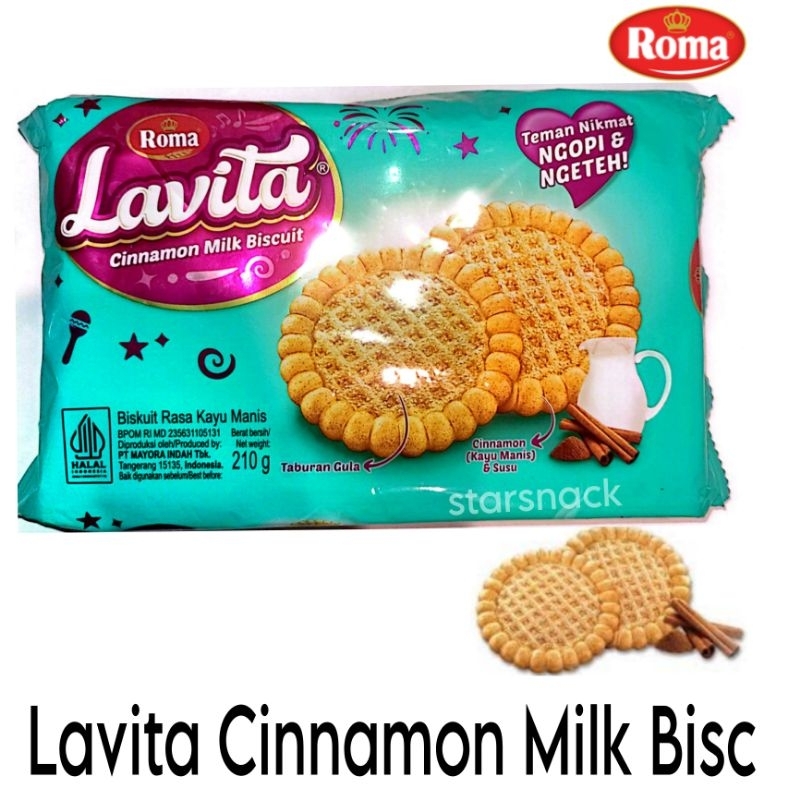 

Roma Lavita cinnamon biskuit kayu manis 210gr