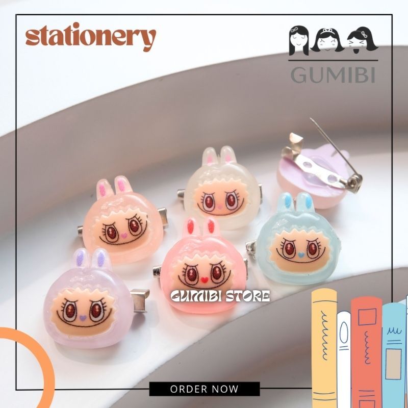 PIN BROS LABUBU KEPALA BROS HIJAB PIN HIJAB BROS PIN KARAKTER LABUBU PREMIUM LUCU TERMURAH