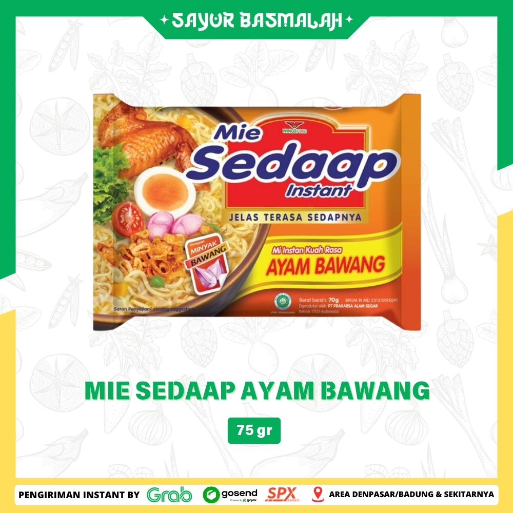 

Mie Sedaap Ayam Bawang 75gr - Sayur Basmalah
