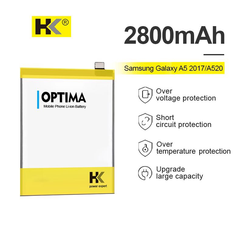 HK Optima Baterai Samsung Galaxy A5 2017 / A520 2800mAh 3.85V Double IC
