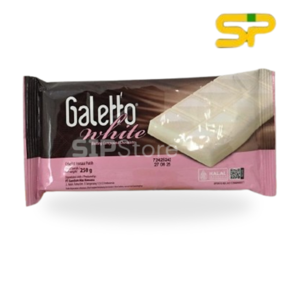 

GALETTO White Chocolate Compound 250gr / Coklat Putih Coklat Batang 250gr