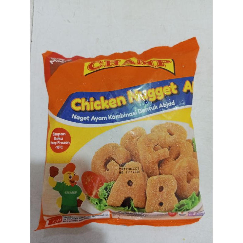 

Champ chiken nugget ABC 225gr/ naget ayam bentuk abjad