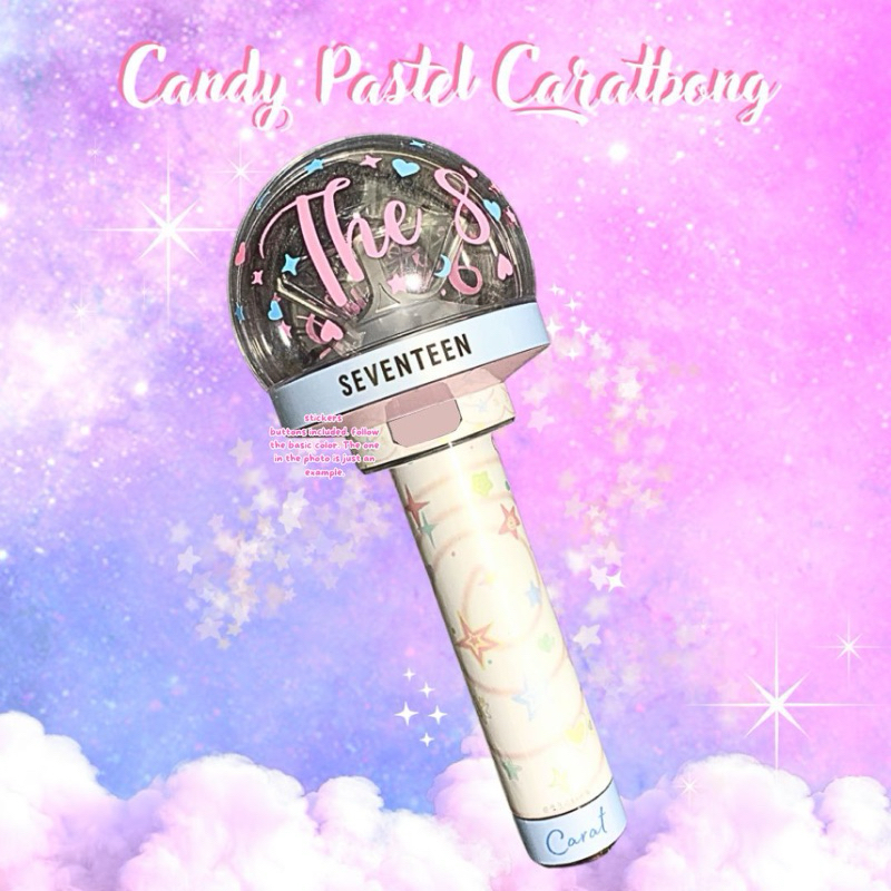 Candy Caratbong Seventeen Lightstick Sticker Skin Decal Versi 3 | Sticker only by Aesthetichu