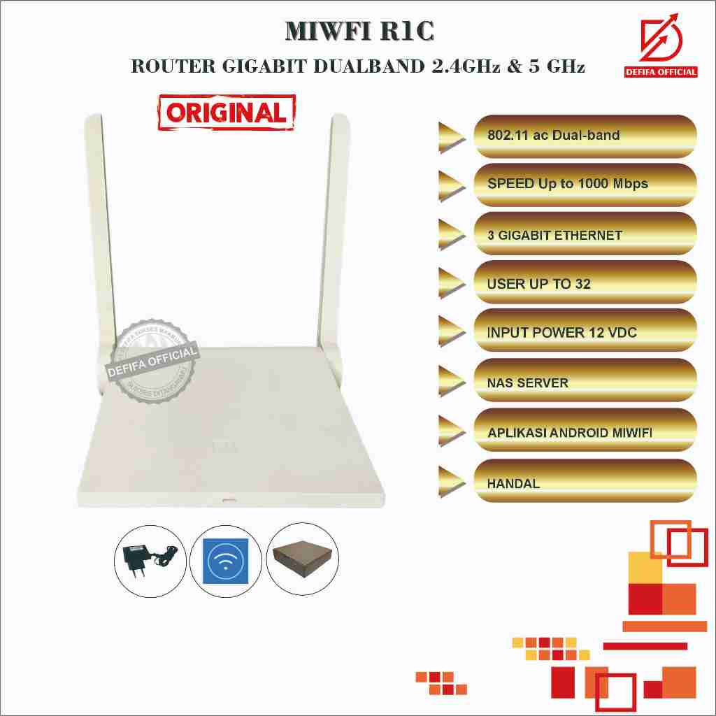 Router Wireless MiWifi R1C AC1200 Dualband Gigabit