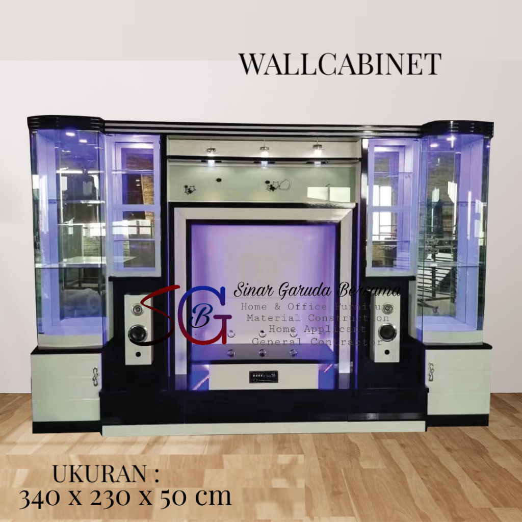 LEMARI BUFFET TV JUMBO MEWAH IMPOR CHINA / WALLCABINET BOFET TV BESAR MODERN / BUFET IMPOR CINA 8844