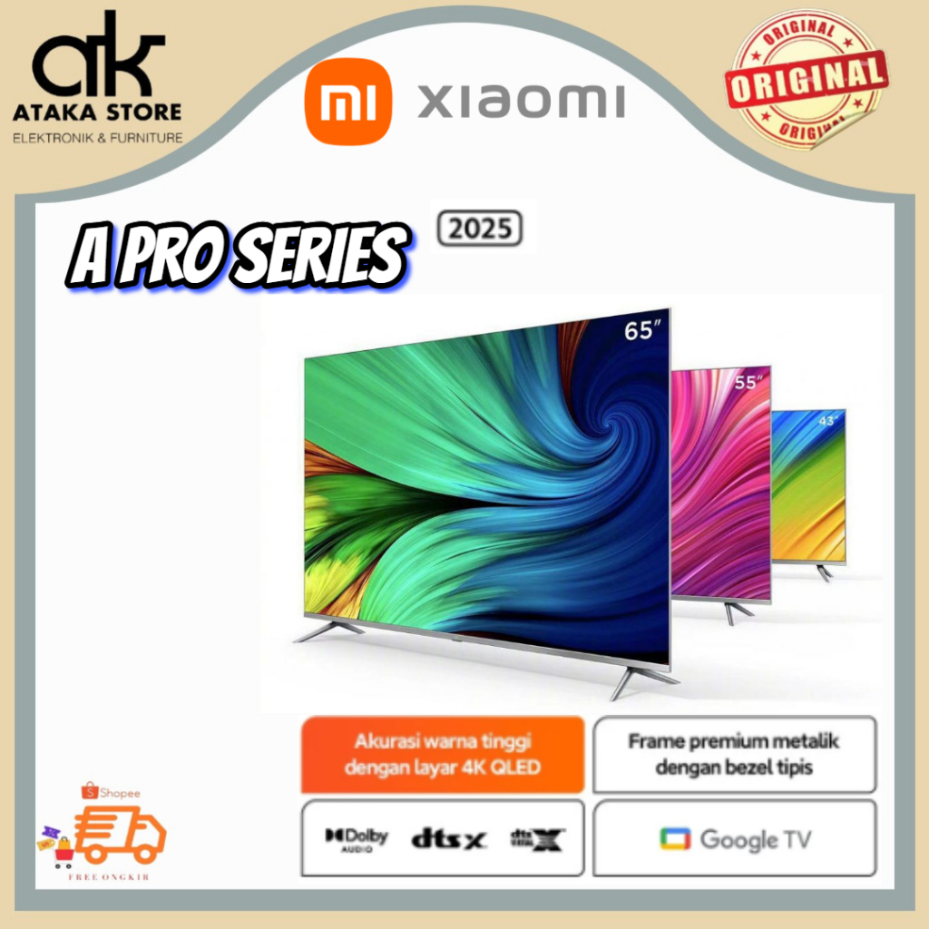TV LED Xiaomi ANDROID TV A PRO SERIES 43 UHD 4K TV Xiomi Android 43 inch/55 Inch