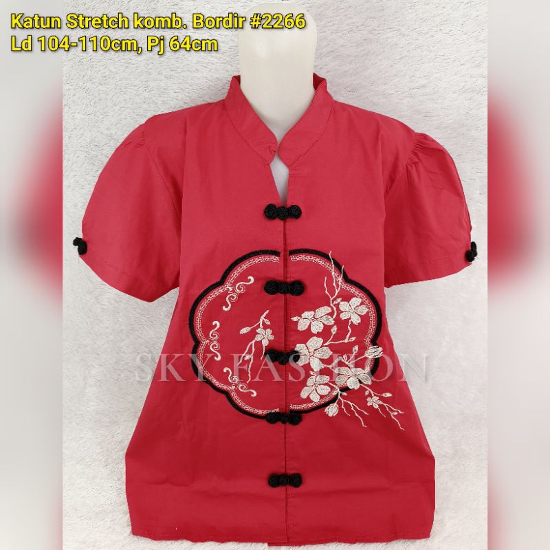 BLOUSE MERAH WANITA/BAJU ATASAN JUMBO WANITA #1974