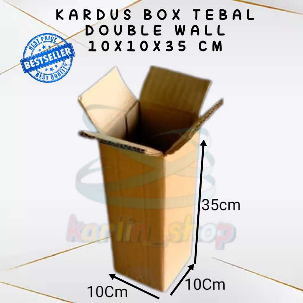 

Kardus box 10x10x35 Cm TEBAL Double wall