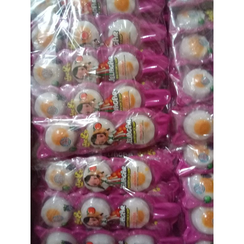 

Permen/Candy Puding jelly bentuk telur isi 3 pcs 10 pck