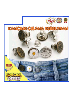 Kancing Celana Bahan Kain Jeans Lepas Pasang Kancing Celana Pengecil Jeans Kait Pengecil Celana