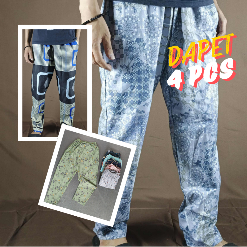 Celana Kolor Panjang Pria/Wanita Terkini Jumbo Motif dan Polos Bahan Rayon