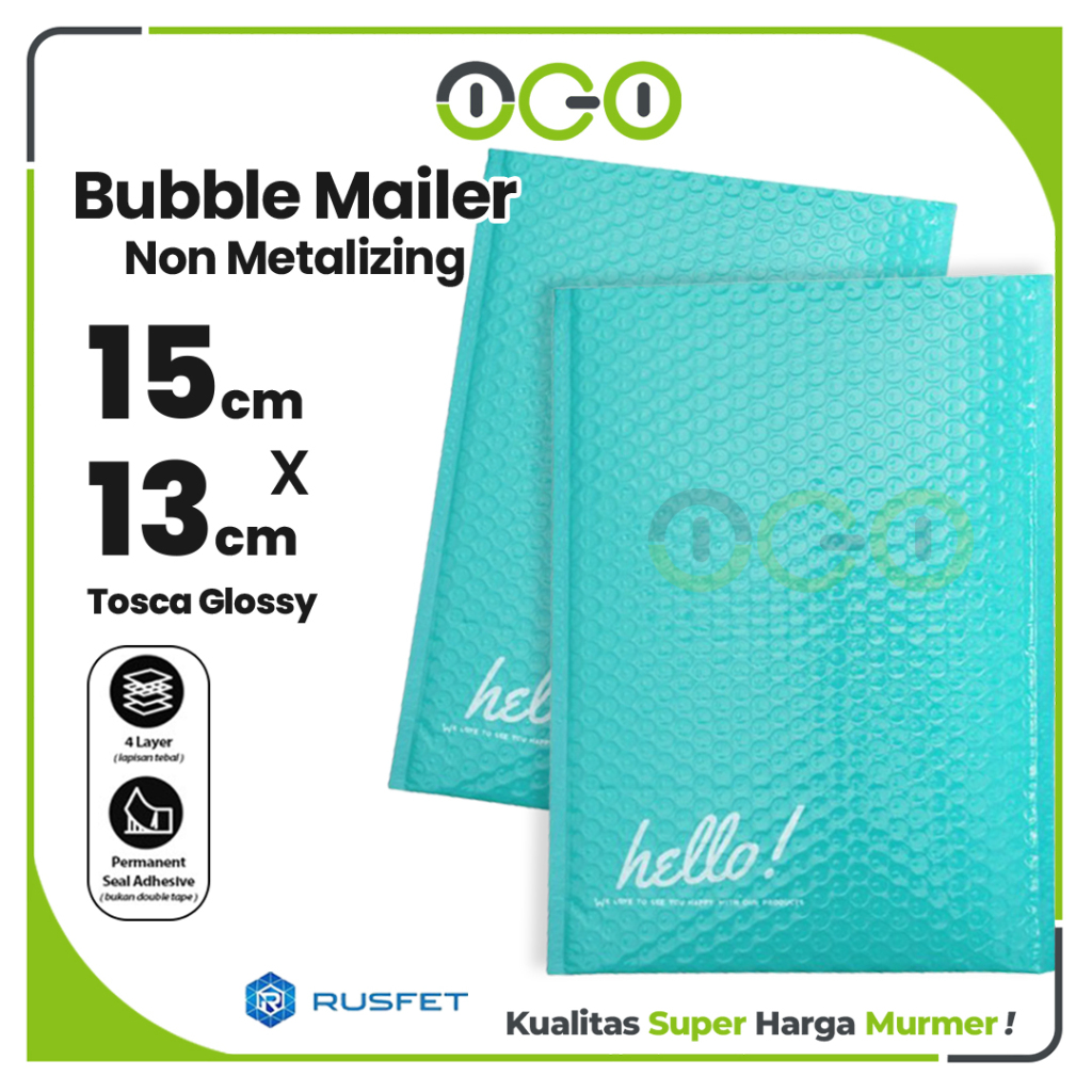 

Amplop Bubble Mailer Hello Series Tosca 15 x 13 cm Harga Satuan / Amplop Packing Online Shop Rusfet