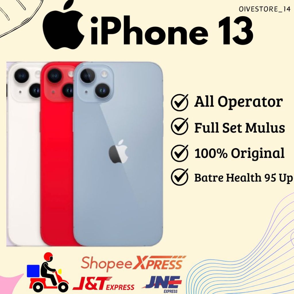 IPHONE 13 SECOND MURAH BERGARANSI 128/256 IPHONE 13 ORIGINAL