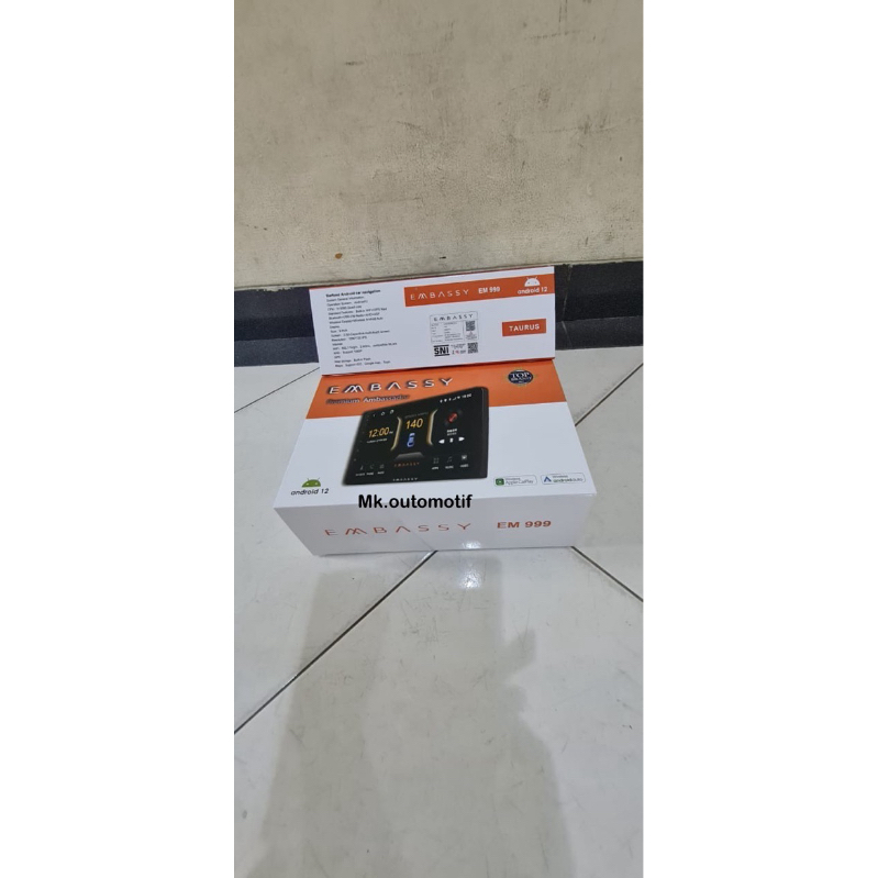 HEAD UNIT ANDROID EMBASSY PREMIUM AMBASSADOR EM- 999 TAURUS 9 INCH RAM 4/64