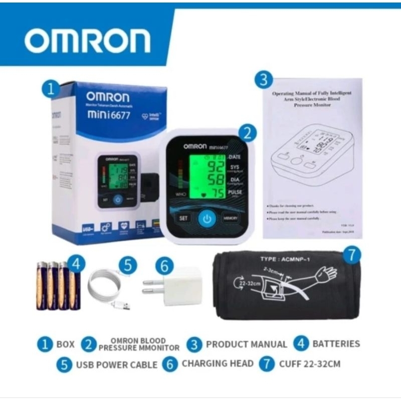 ALAT KESEHATAN - OMRON TENSIMETER DIGITAL PORTABLE  ALAT TENSI DARAH DIGITAL OMRON