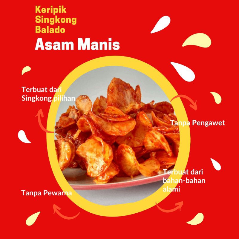 

Keripik Singkong Balado Asam Manis