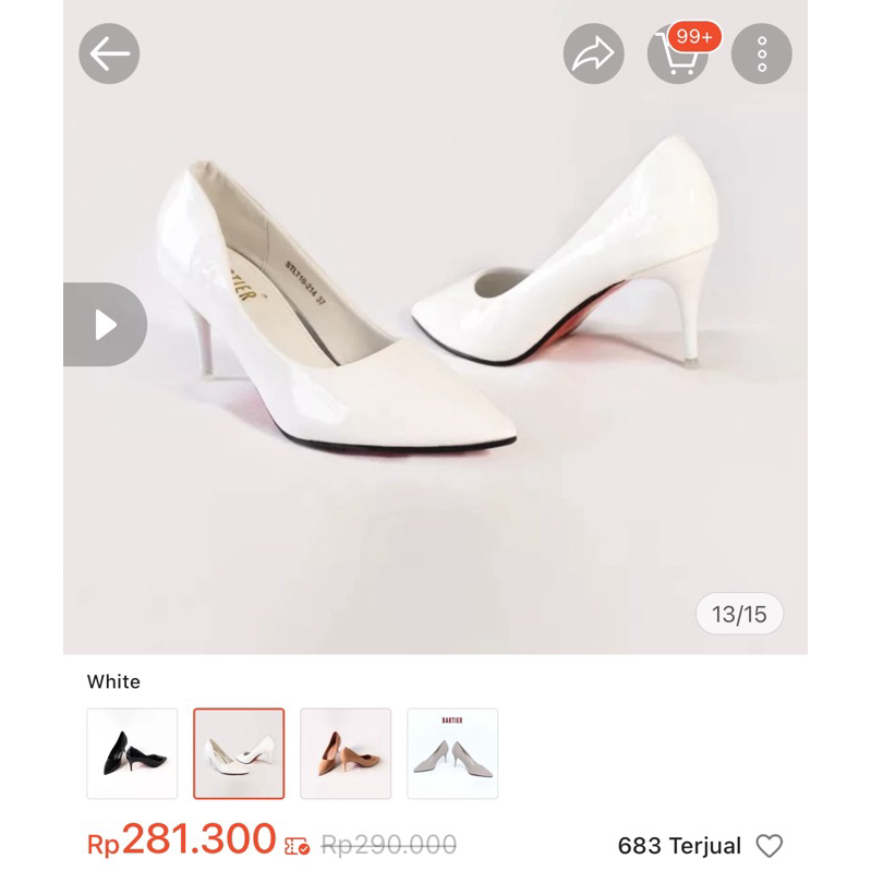 BARTIER WHITE HEELS