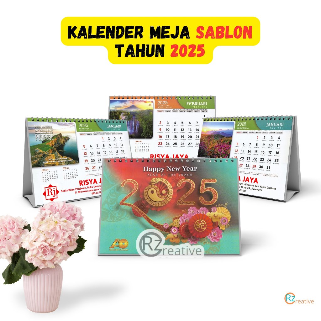 

Kalender Meja Sablon Tahun 2025 Bisa Request Logo/Tulisan (Minimal Order 50 PCS)