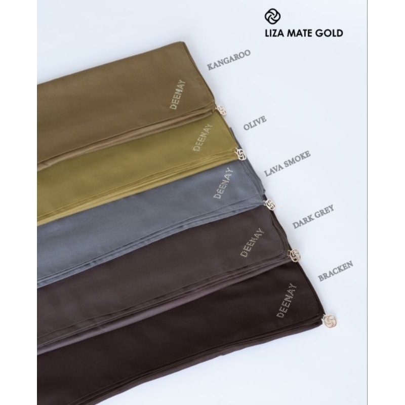 Hijab Deenay Polos Liza Matte kangaroo||Olive||Lava Smoke||Dark grey||Bracken