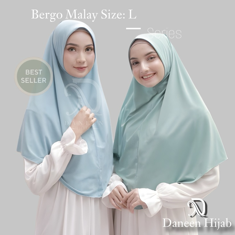 Hijab Khimar Jersey Non Pad Jumbo XL / Kerudung Instan Malay
