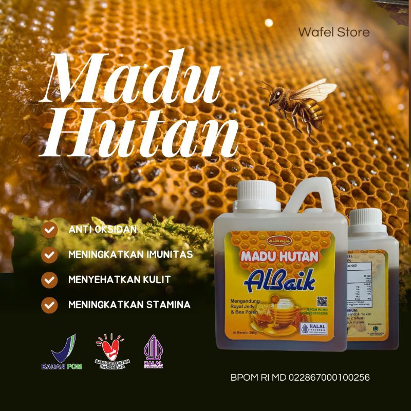 

Madu Hutan Riau Albaik 500gr - Natural dengan Bee Pollen