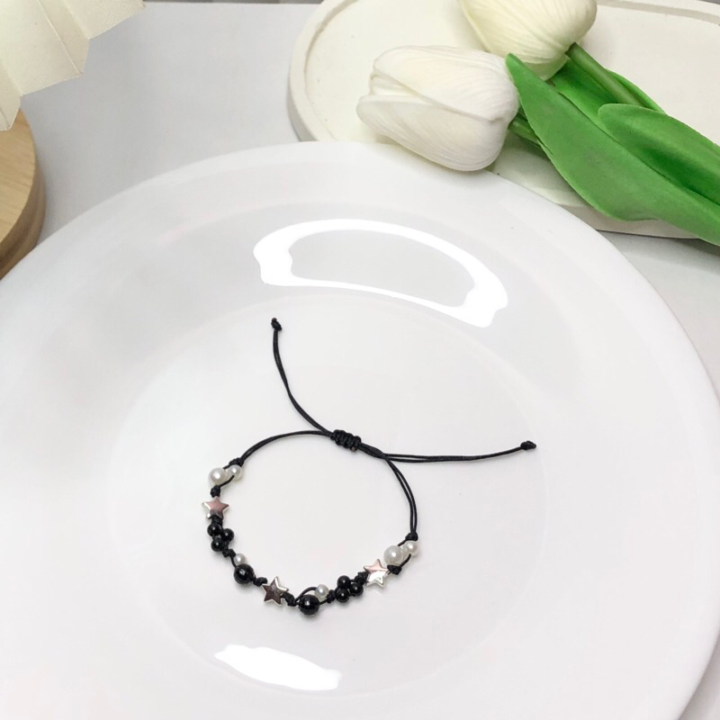 gelang serut bintang / gelang serut / gelang manik / gelang mutiara / braclets / beads / gelang dewa