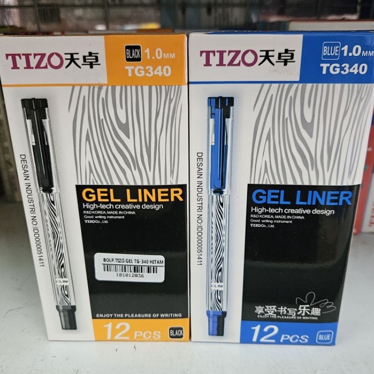 

KODE F9C bolpen pen tizo TG34 warna biru hitam per lusin isi 12 pcs