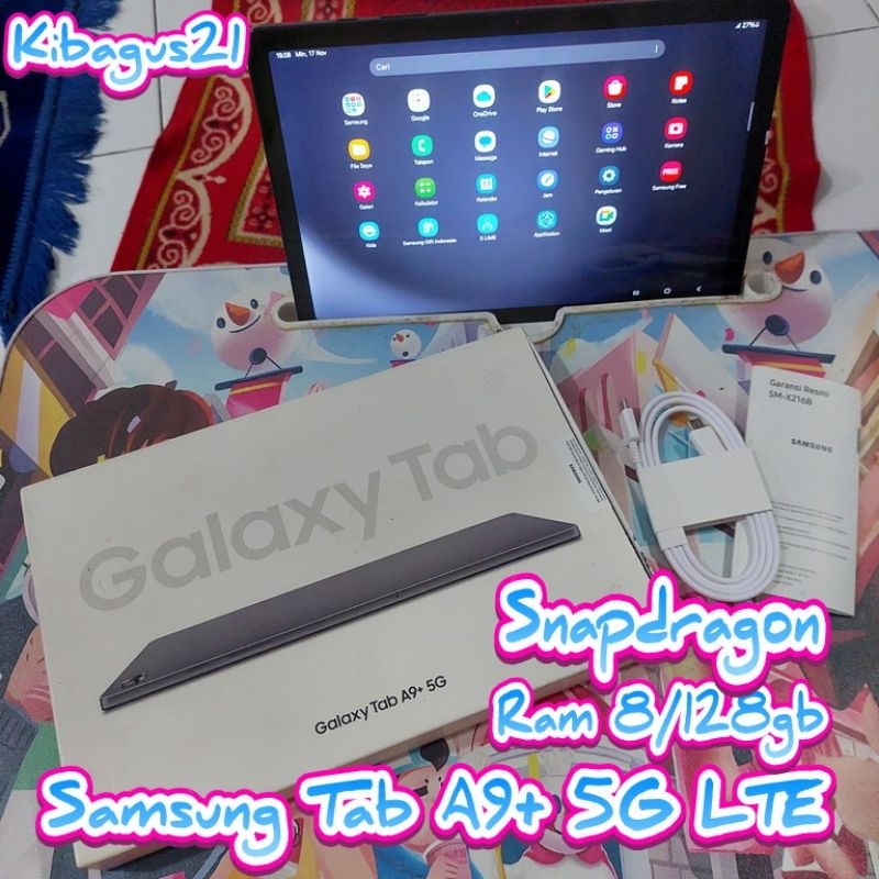 Samsung Tablet Tab A9+ Versi 5G LTE Mulus Like New Fullset ORI SEIN