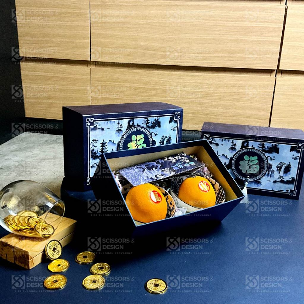 

Scissors & design Hard box Hampers Cny slide 25 x 15 x 10 cm CUSTOM PRE ORDER