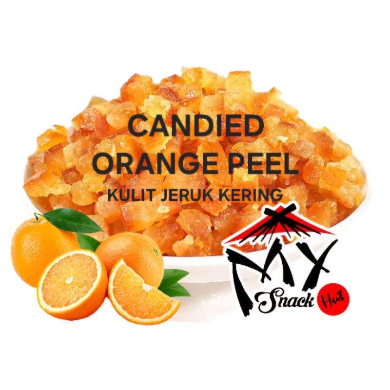 

ORANGE PEEL 50GR MANISAN KULIT BUAH JERUK KERING POTONG DADU DRIED FRUIT DICED CANDIED CUBES CAKE