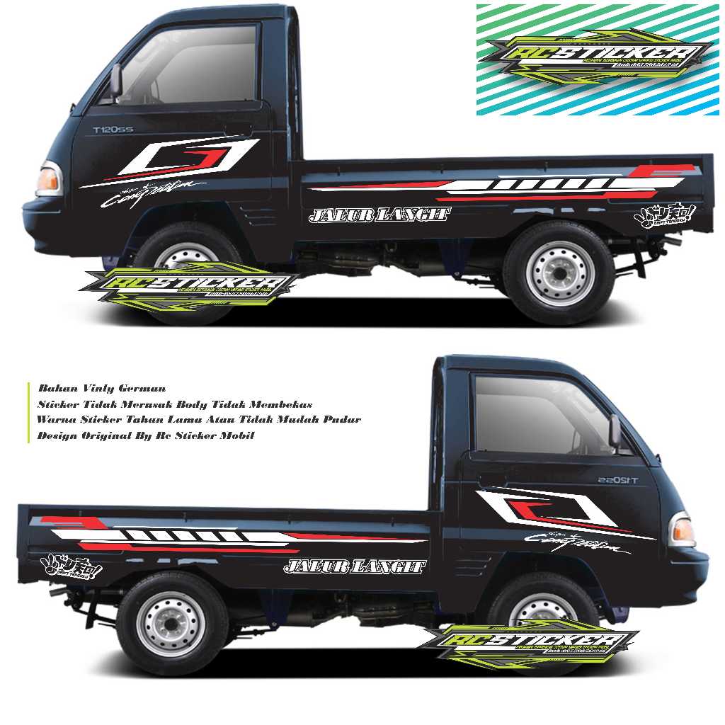 Stiker mobil pick up suzuki futura cutting stiker list body bak pick up futura new carry granmax apv