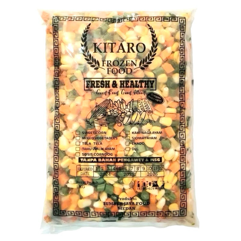 

Kitaro Vegetables Mix Wortel Jagung Buncis 1000g
