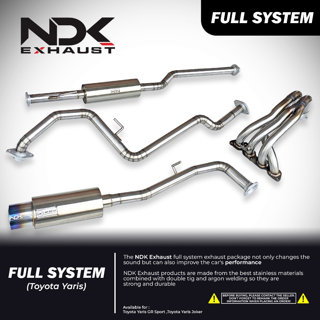 NDK KNALPOT FULLSYSTEM TOYOTA YARIS 2NR YARIS JOKER ALL NEW KNALPOT RACING SEMUA MOBIL YARIS 2NR PNP