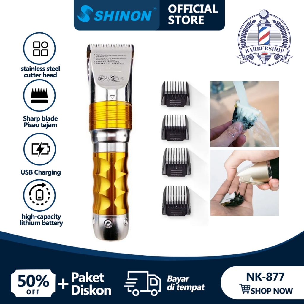 NIKAI NK-877 Rambut Hair Clipper Original / Hair Clipper/ Alat Potong Rambut / Kumis / Jenggot / Ber