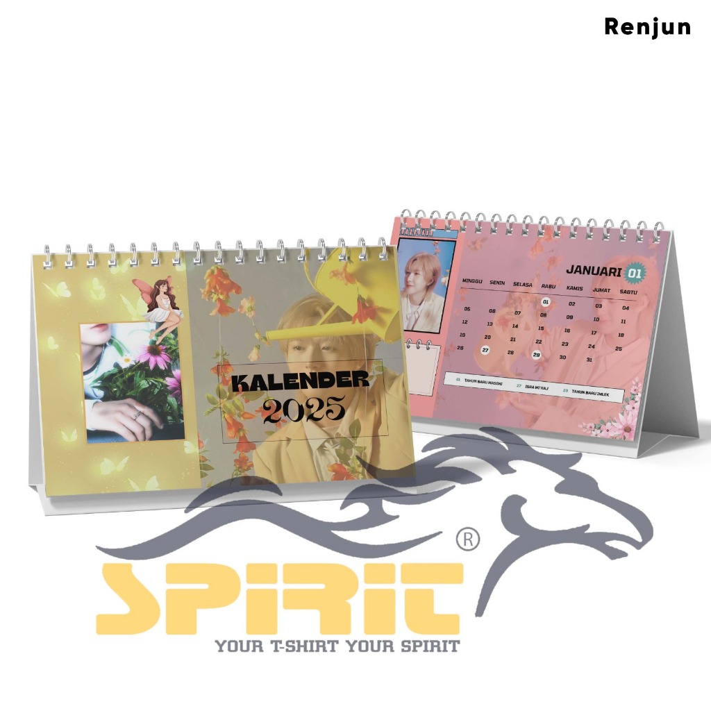 

Kalender Meja NCT Dream 2025 / Kalender duduk KPOP Renjun / Kalender Kantor Aestetik KPOP 2025