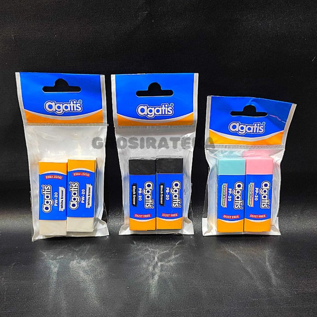 

ERASER, PENGHAPUS, STIP PENSIL BESAR ECO 20 SET2 AGATIS