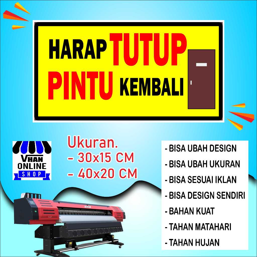 

Cetak Sticker Tempelan Harap Tutup Kembali Pintu Kuning