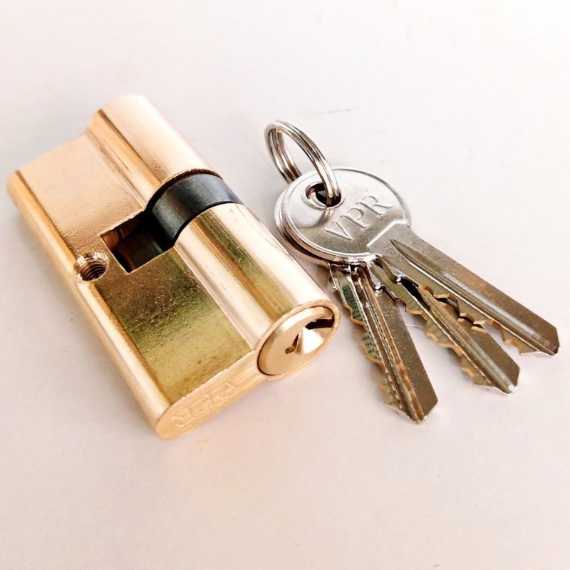 SILINDER KUNINGAN KUNCI PINTU/SILINDER BESAR KUNINGAN 60 MM/3 ANAK KUNCI