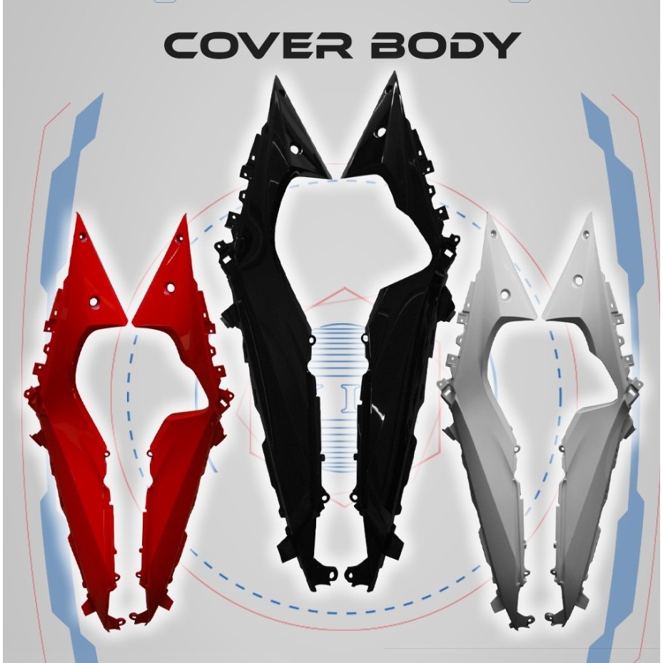 COVER BODY SUPRA X 125 2014 - 2016 PUTIH / BODY BELAKANG SUPRA X 125 2014 FI PUTIH