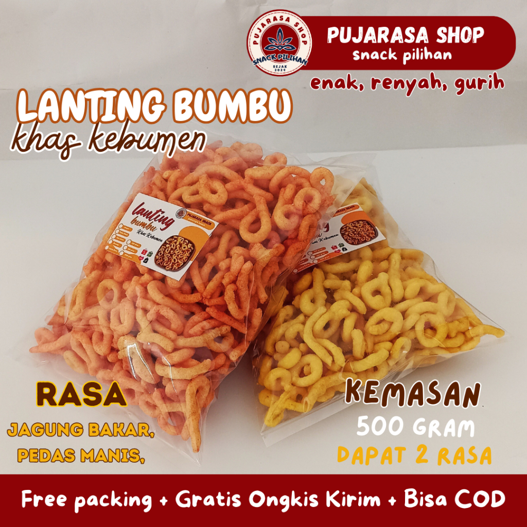 

MIX LANTING KLANTING BUMBU SINGKONG KHAS KEBUMEN CEMILAN ENAK LEZAT ASLI MAKANAN RINGAN KEMASAN 500 GRAM