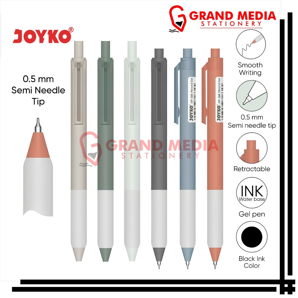 

[GRAND MEDIA] BALLPOINT / PENA / PULPEN GEL JOYKO MORANDI GP-368 / 1PCS