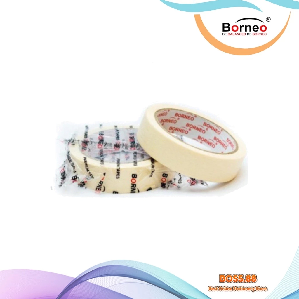 

ISOLASI KERTAS / MASKING TAPE BORNEO PREMIUM 24 MM (1 PCS)