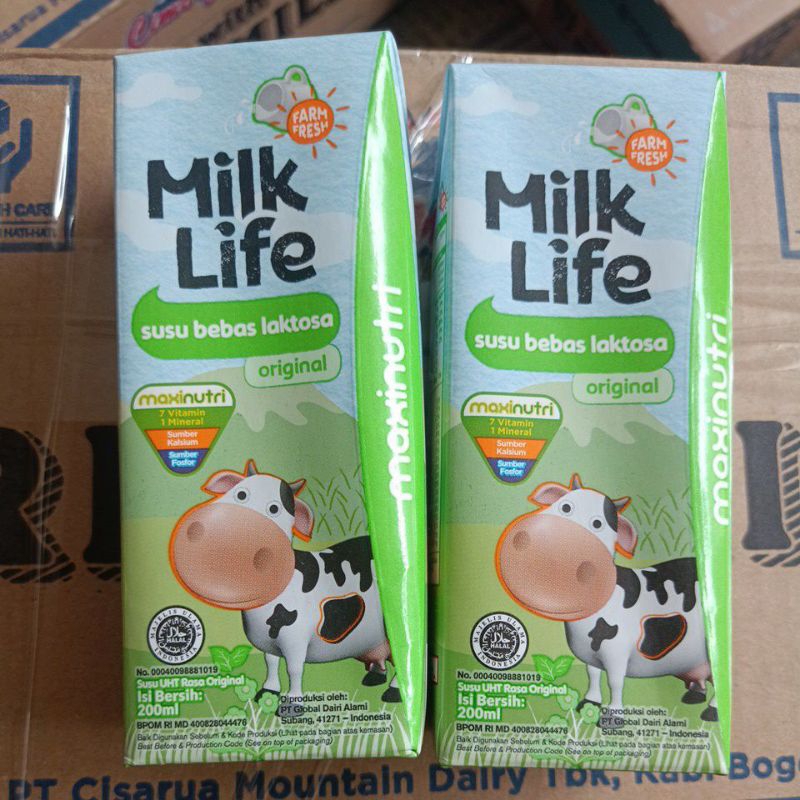 

Milk Life susu bebas laktosa original susu segar 100% 200ml