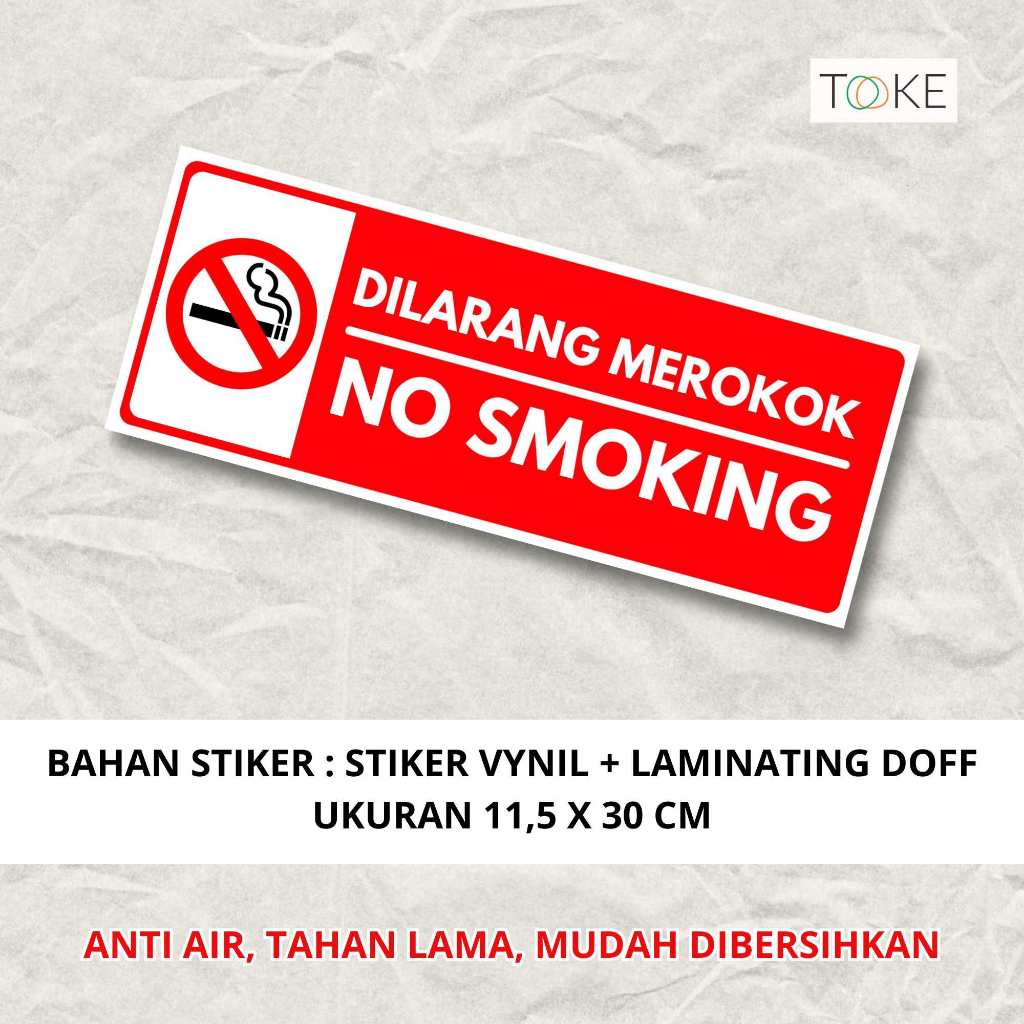 

STIKER NO SMOKING / STIKER DILARANG MEROKOK by. TOOKE