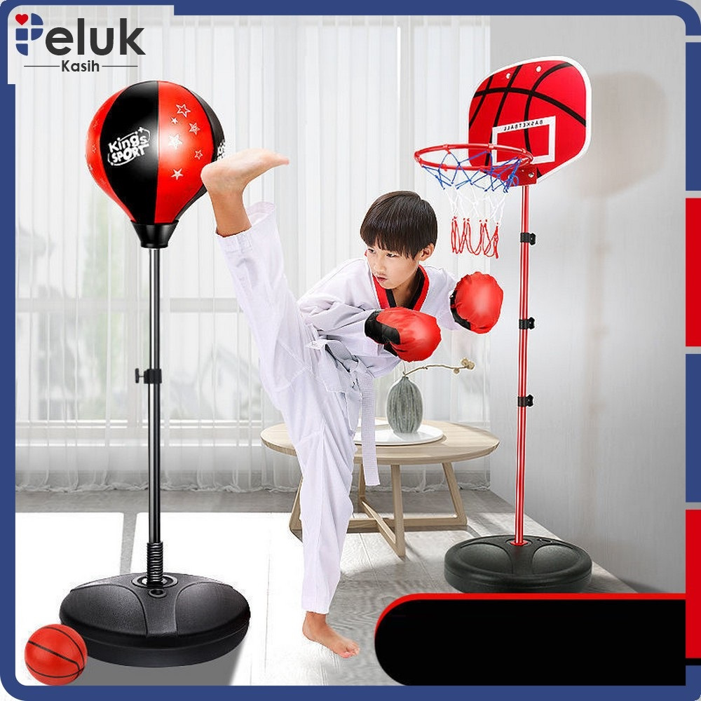 Mainan Alat Latihan Tinju Set Anak / Childrens Boxing Toys / Sarung Tinju Maenan Samsak Tinju / Spee