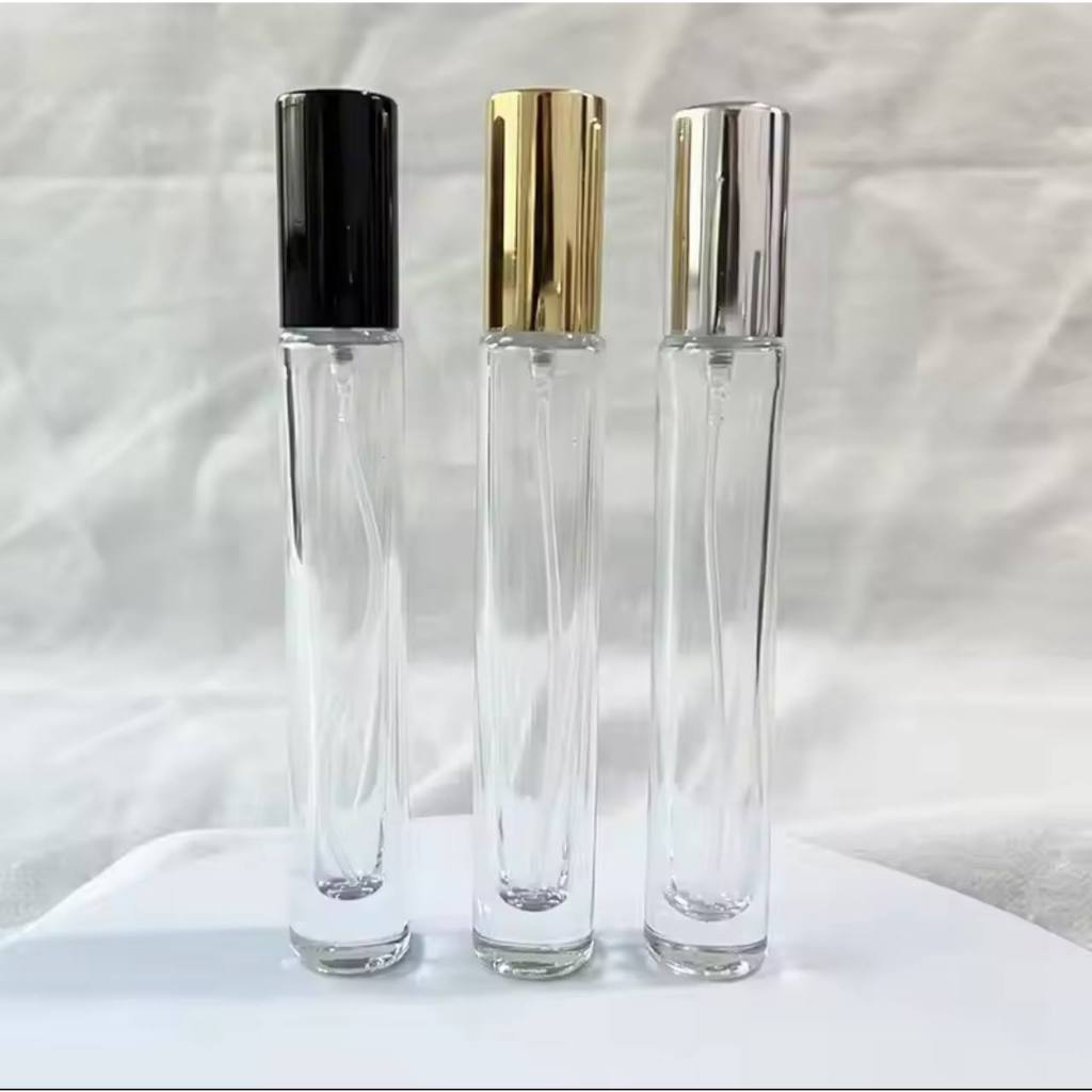 Botol spray 10ml kaca tebal bulat vial decant drat refillable 10TB