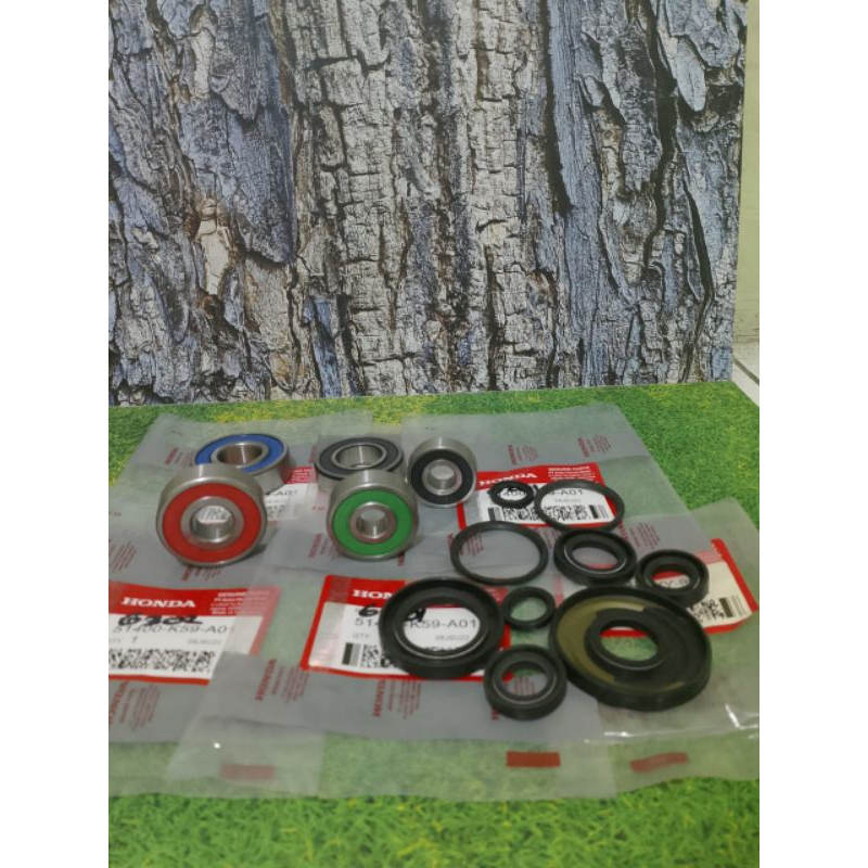 BEARING RASIO GARDAN SET ISI 6 PLUS SEAL KOMPLIT HONDA PCX 150 VARIO 150 VARIO 125
